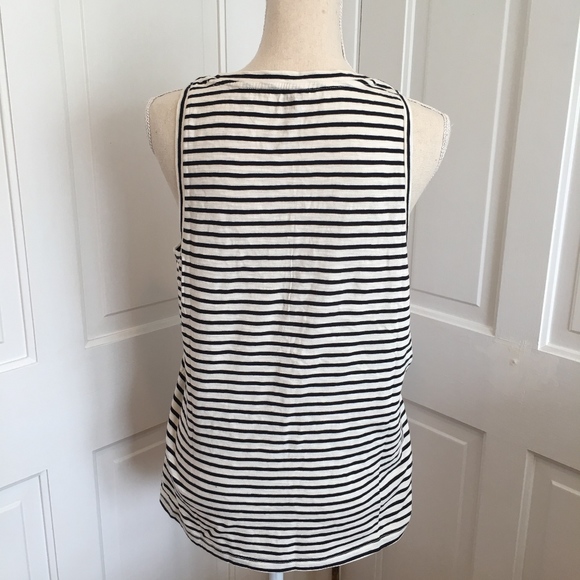 Madewell Blue and White Striped Tank Top NWT Large - Picture 5 of 8
